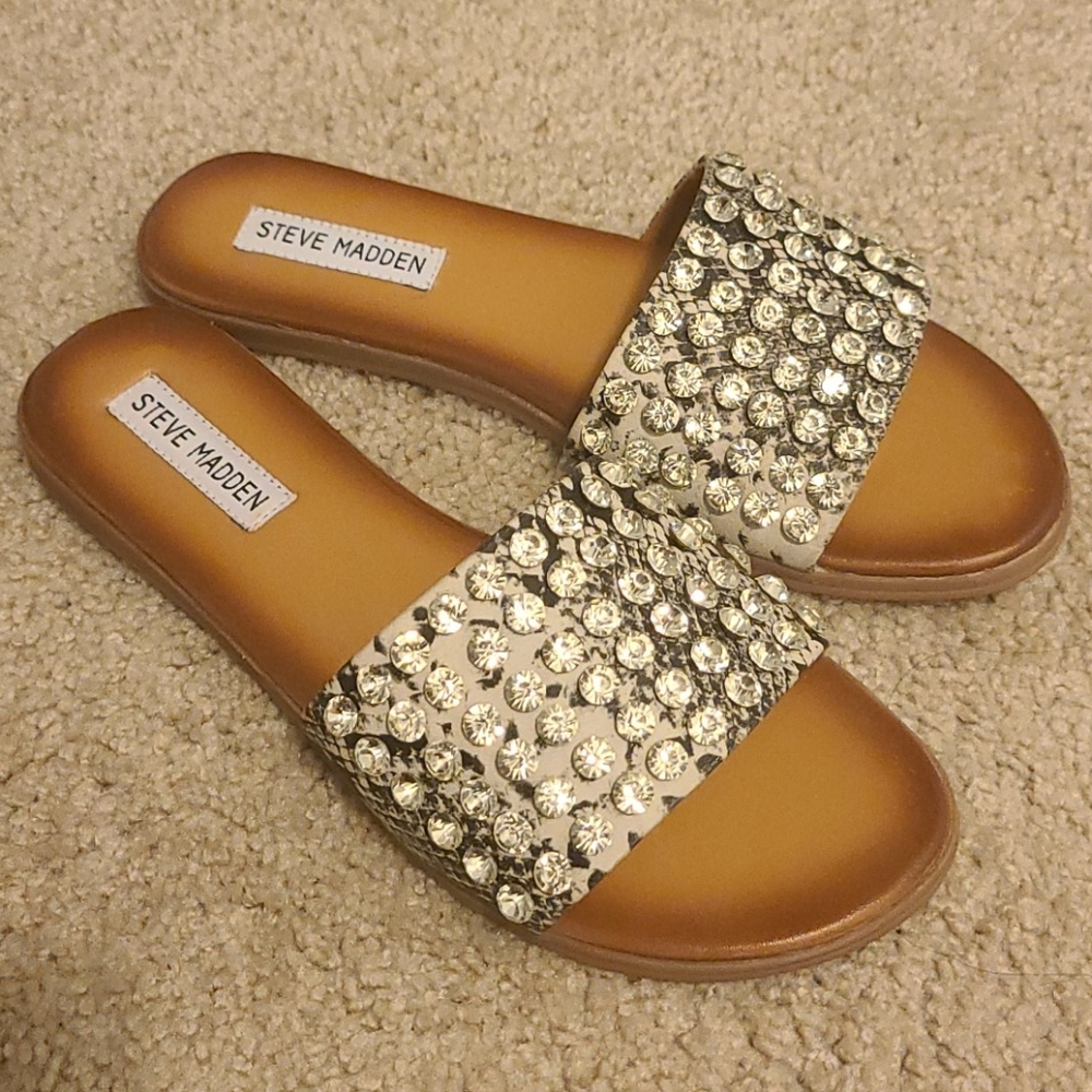 Steve Madden Snakeskin Print Slide